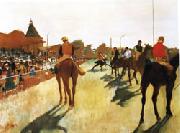 Edgar Degas Race Horses before the Stands oil on canvas